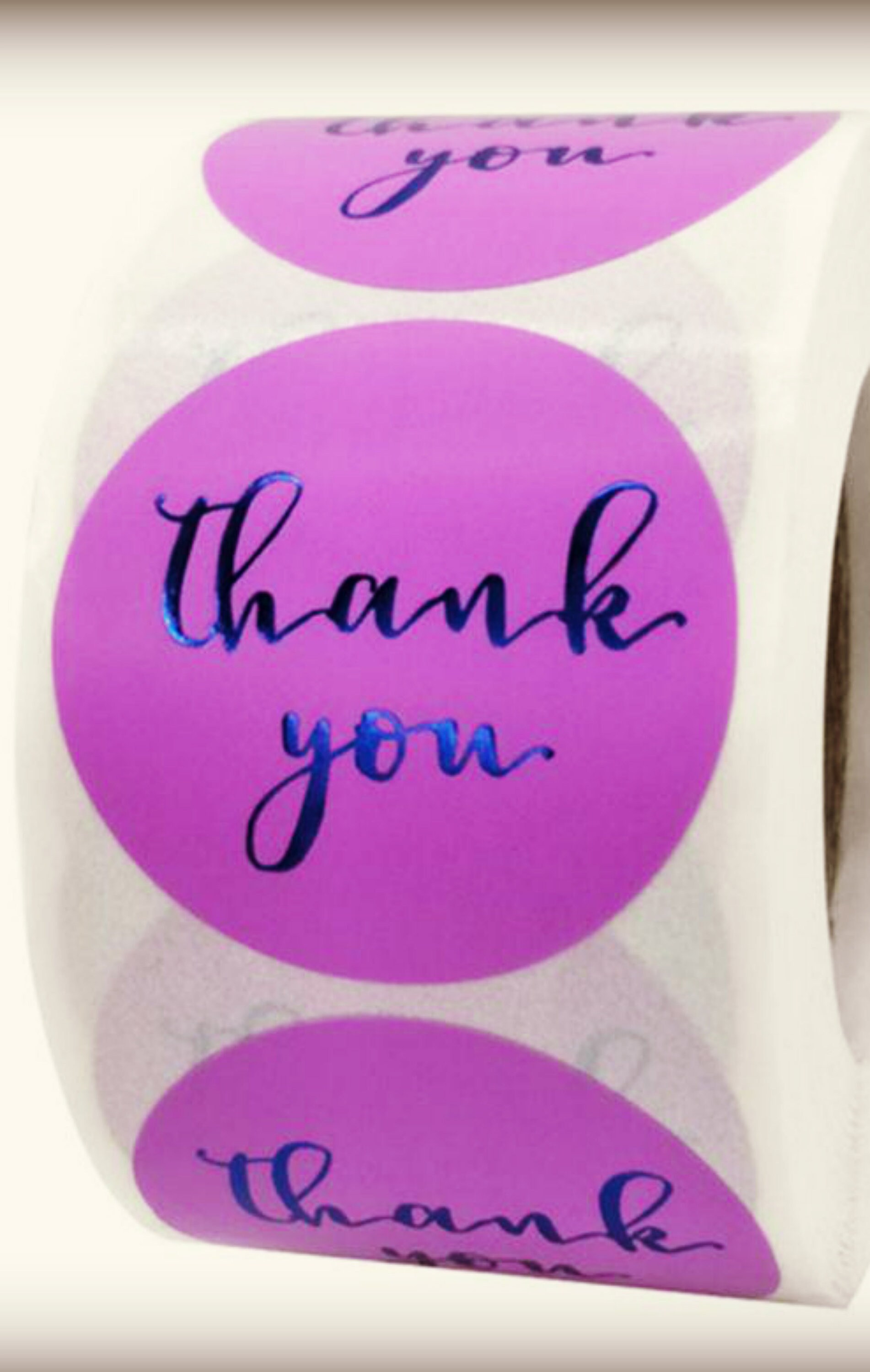 1.5 Purple Thank You Stickers FREE SHIPPING | Etsy