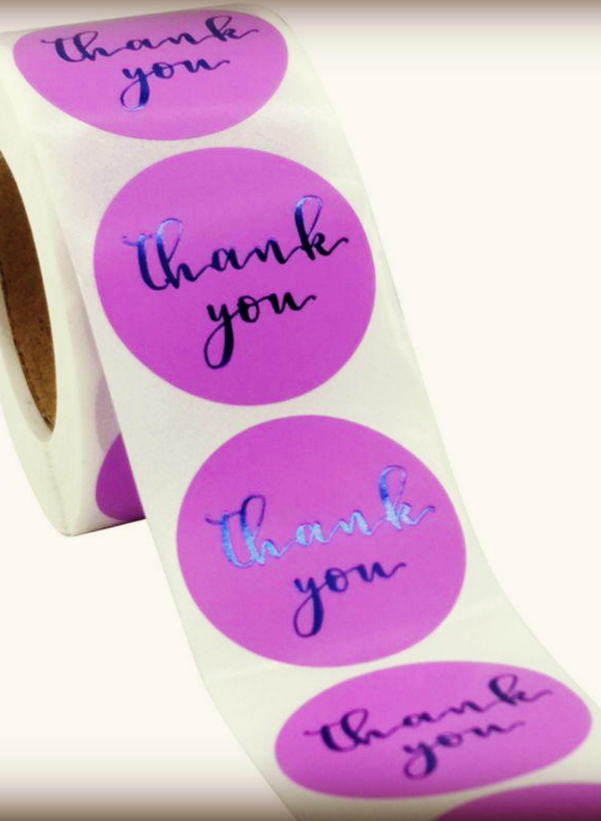 1.5 Purple Thank You Stickers FREE SHIPPING | Etsy