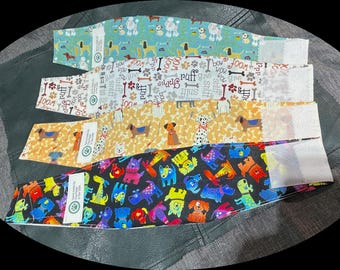 Custom Made Male Dog Belly Band: Reusable Cotton Wrap Diaper Personalized Options