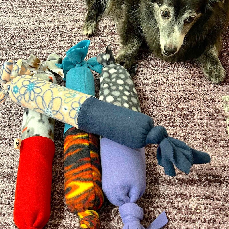 View of Fleece Dog Toys - Etsy