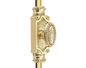 Unlacquered Beaded Oval knob Brass Window Cremone bolt upto 6 feet