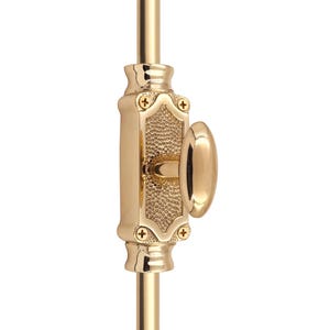 Ongelakte tempel Ovale knop Messing venster Cremone bout tot 6 voet
