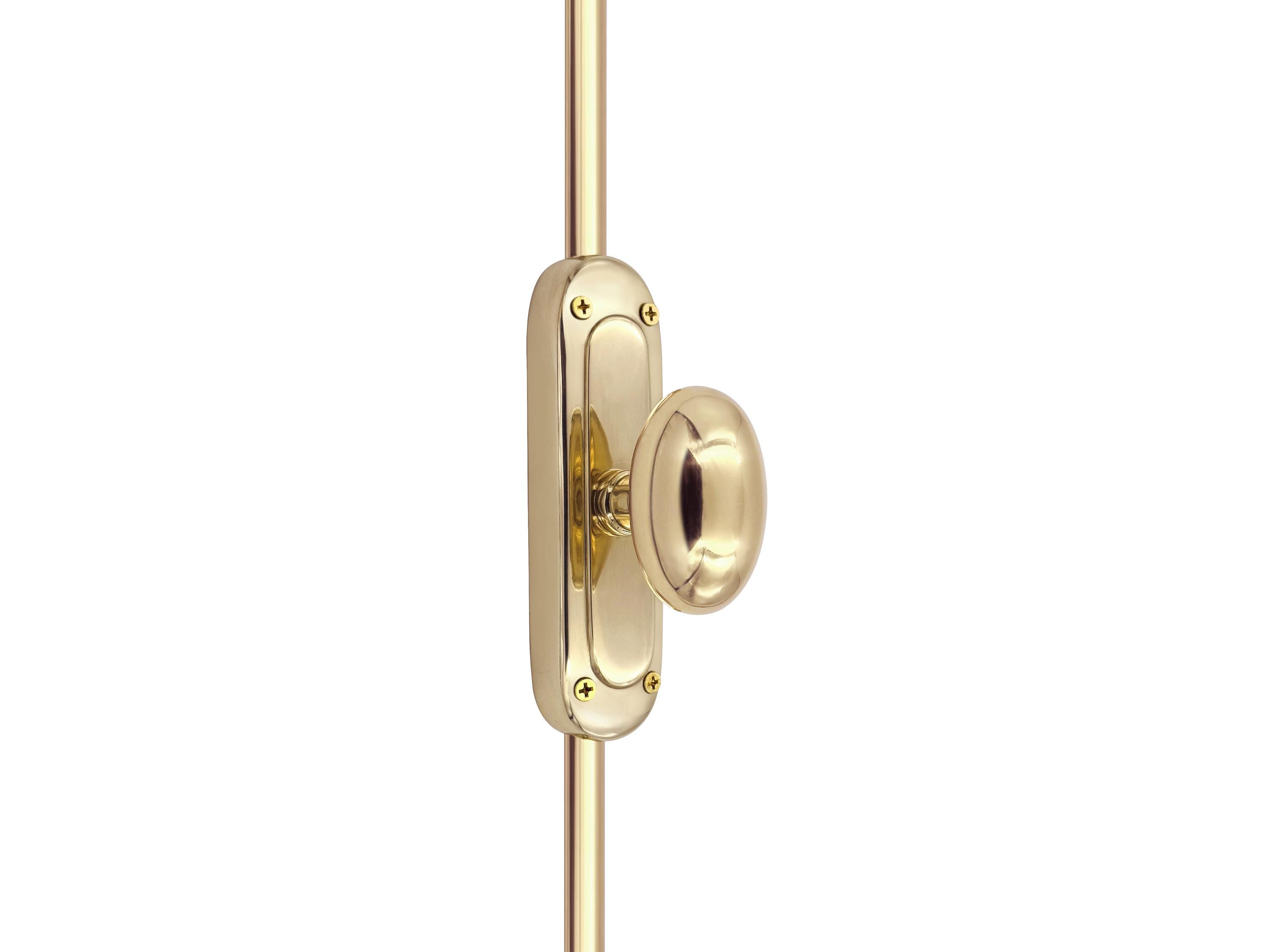 FAUX Cremone Bolt-unlacquered Brass Egg Shaped Oval Knob Classic