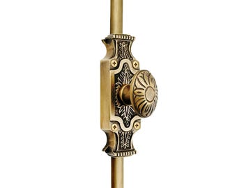 Set of 2-Mini Lacquered Corinthian cabinet cremone bolt antique brass upto 2 feet