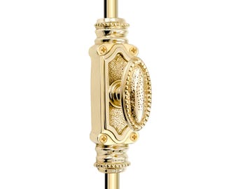 Lacquered polished Brass Beaded Door Brass Cremone bolt upto 9 feet