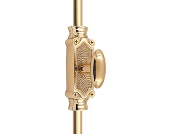 Unlacquered Temple Oval knob Brass Window Cremone bolt upto 6 feet