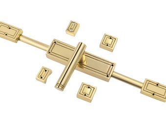 polished nickel  Ringed lever handle Door Brass Cremone bolt upto 9 feet