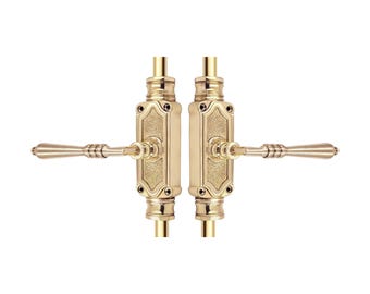 Unlacquered Brass lever handle Door Brass Cremone bolt upto 9 feet