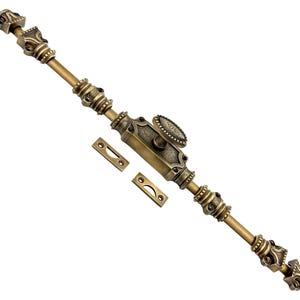 Nielakierowana antyczna mosiężna gałka owalna z koralikami, mosiężna śruba okienna Cremone do 6 stóp