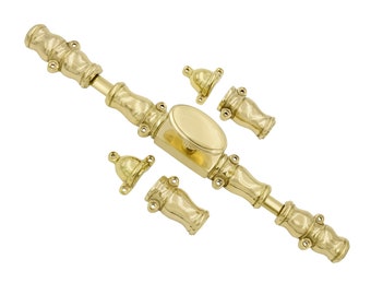Unlacquered Brass stepped oval Door Brass Cremone bolt upto 9 feet