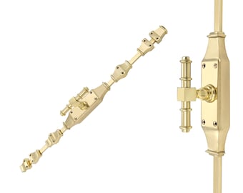 Unlacquered Brass T- knob Door Brass Cremone bolt upto 9 feet