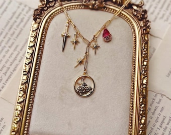 Lord of Bloodshed Necklace - ACOTAR Inspired Cassian Charm Necklace - Bat Boys Collection