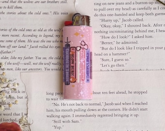 Favorite Trope Book Stack Bookish Lighter Case