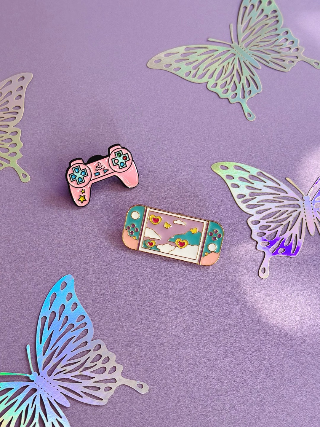 Gamer Pin Design Pink Gamer Enamel Pin Set: Controller & Switch Pins - Etsy