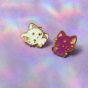 Cute Kawaii Cats Enamel Pin Set