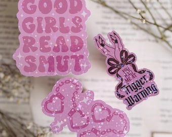 Smut Bookish Stickers - Romance Reader Gift | Kindle & Laptop Stickers