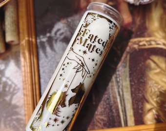 Fated Mates Bookish Prayer Candle – Book Trope Candle for Romance Readers, Book Lovers Gift