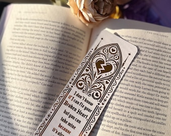 Once Upon A Broken Heart Inspired Bookmark