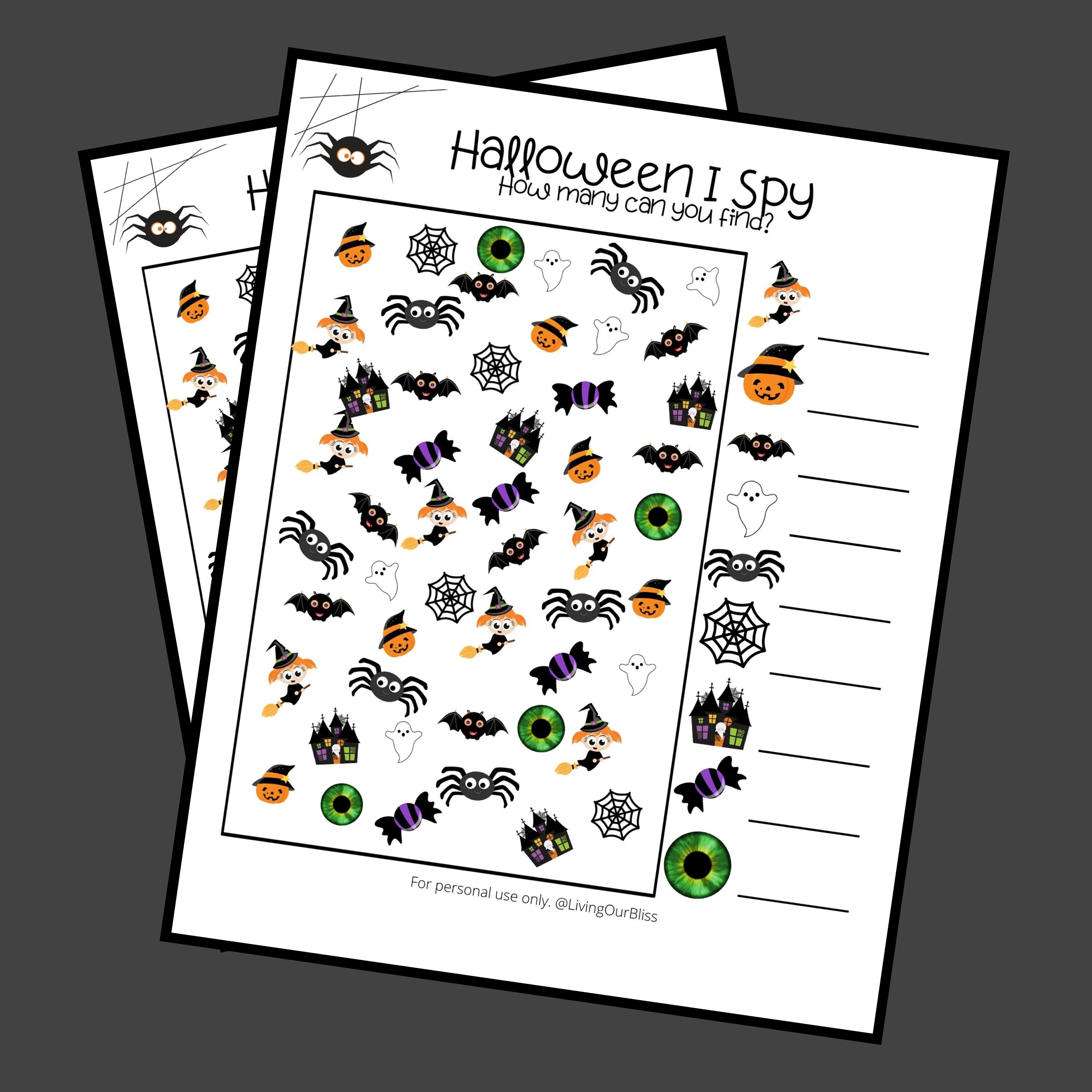 Halloween I Spy Printable | Etsy