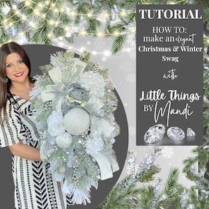How to video, how to tutorial, wreath tutorial, how to make a swag, Christmas wreath tutorial, winter swag tutorial, holiday decor how to
