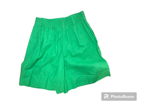 Vintage 80s Lime Green Shorts - image 2