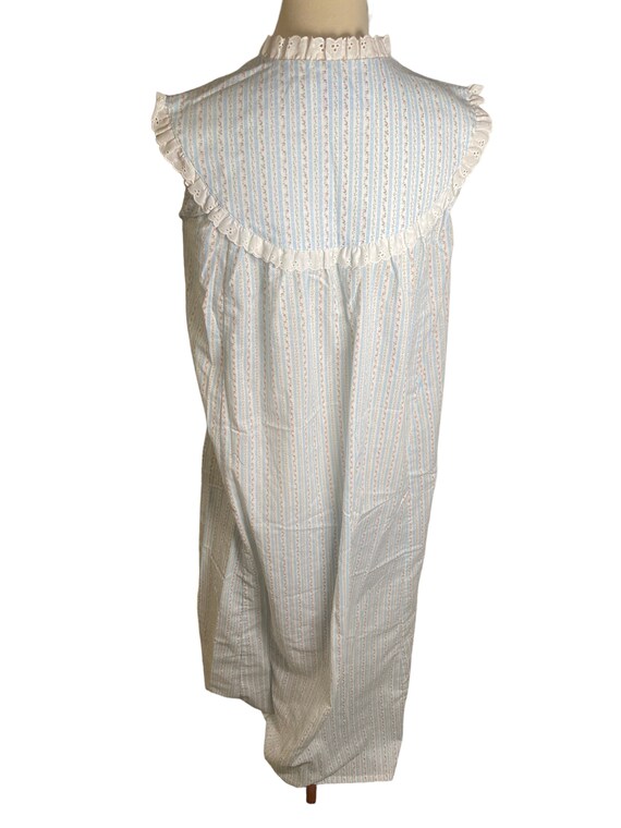 Vintage 70s Floral Striped Nightgown - image 3