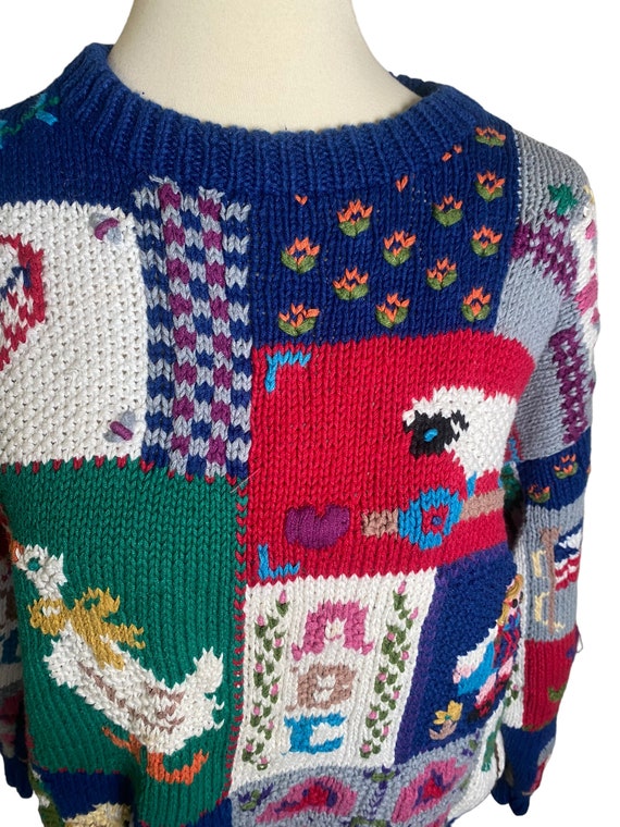 Vintage 80s Hand Knit Sweater - image 2