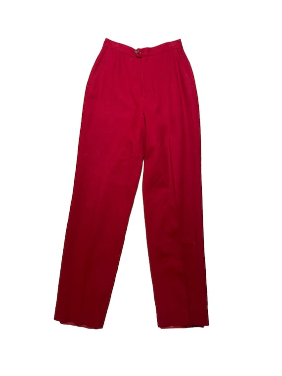 Vintage 70s Wool Dress Pants with Pockets - image 1
