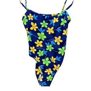 maillot de bain une pièce à fleurs vintage des années 90