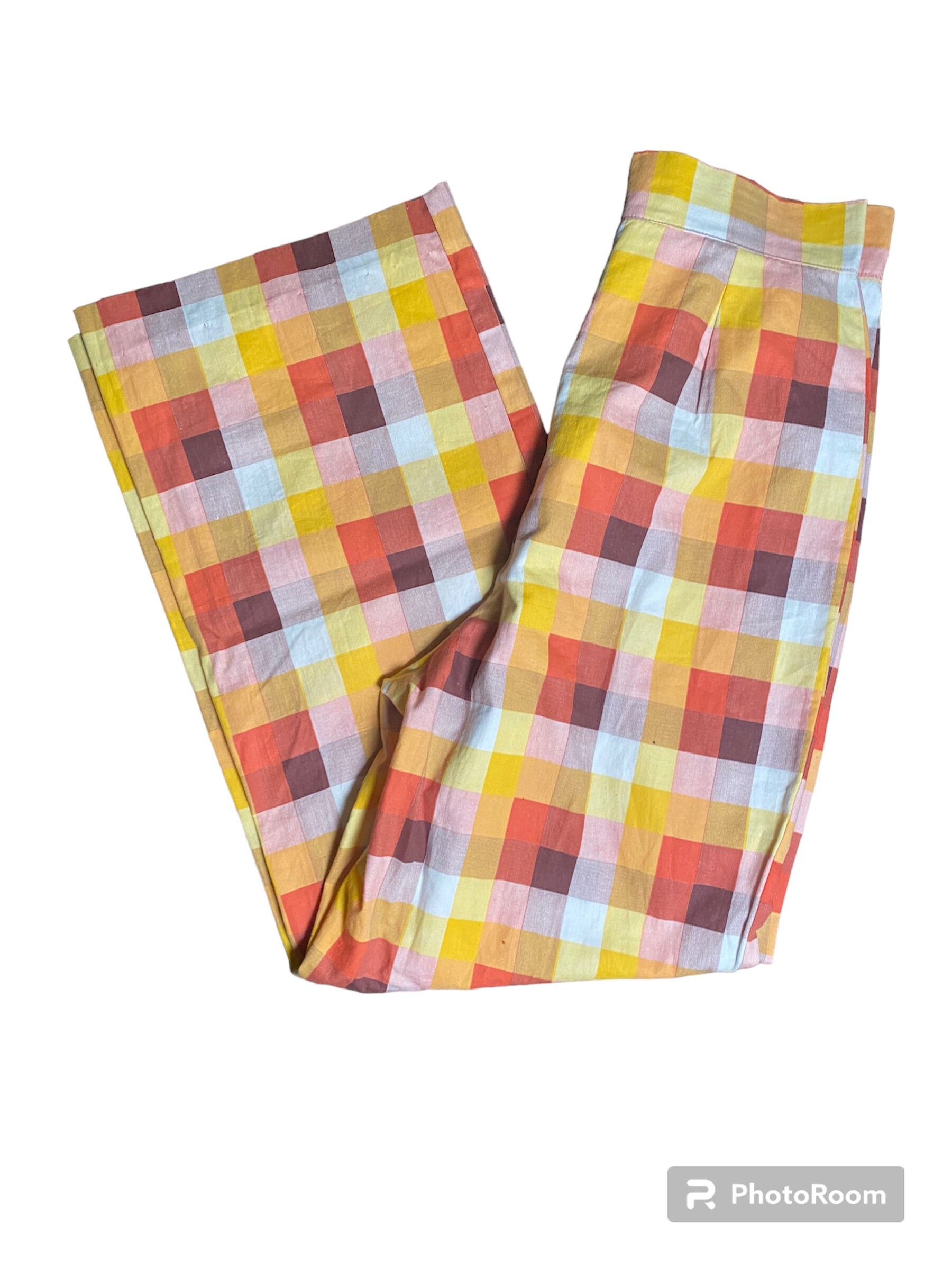 Vintage 90s Checkered Pants - Etsy