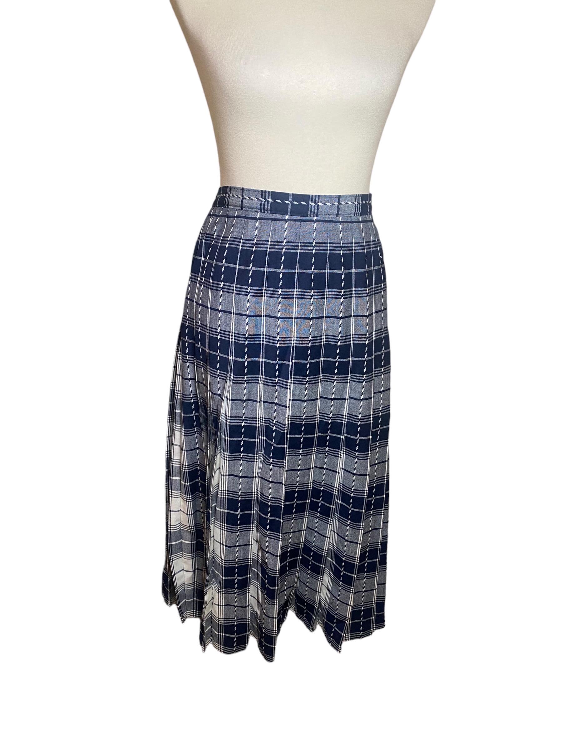 Vintage 70s Plaid Pendleton Pleated Skirt - Etsy