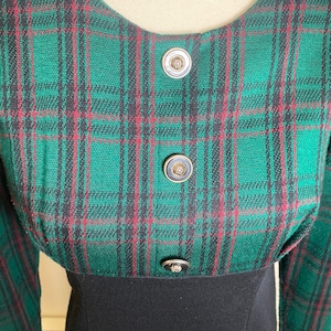 Vintage 80s Plaid Maxi Dress