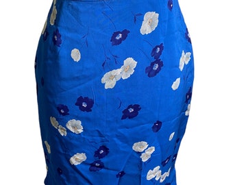 Vintage 90s watercolor Floral Skirt