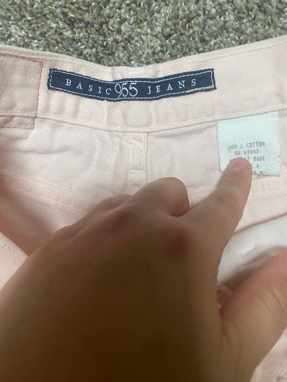 Vintage 90s Pink High Waisted Jeans - image 5