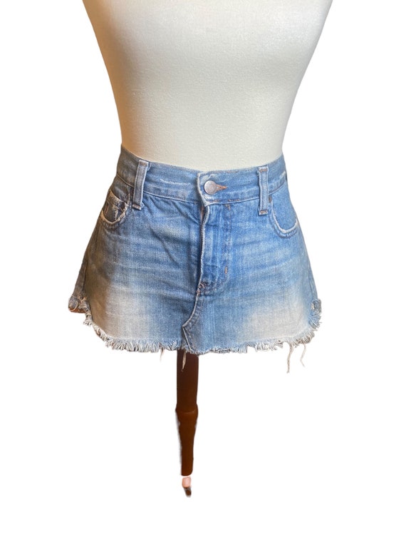 vintage Y2K micro mini denim skirt