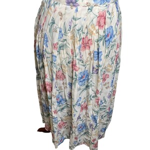 Vintage 80s Floral MIDI Skirt