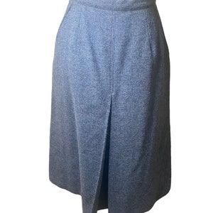 Vintage 70s Blue midi wool Skirt