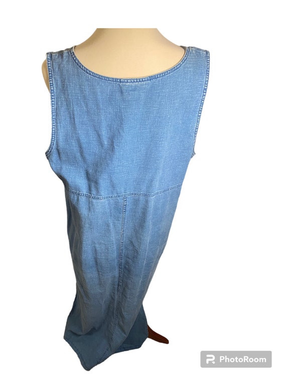 Vintage 90s Denim Maxi Dress - image 3