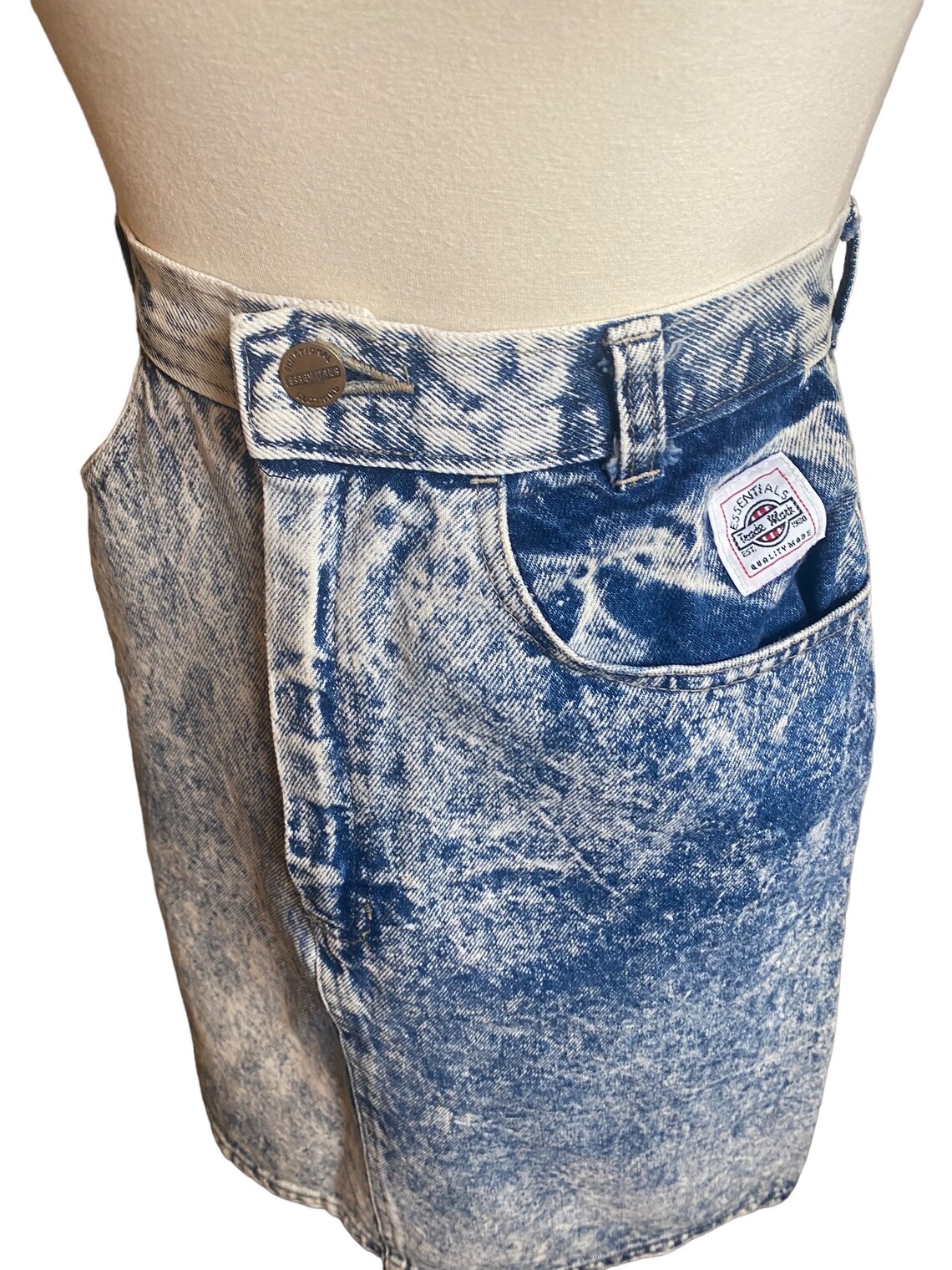 90’s Gray Acid Wash Circle Skirt main image 0