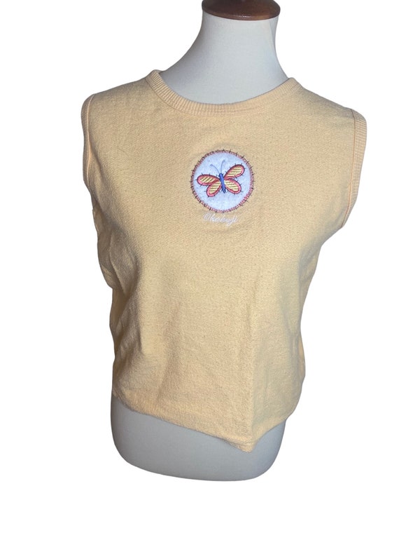 vintage Y2K terry cloth butterfly top