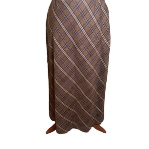 vintage 80s Plaid Skirt with side zipper closure