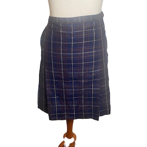 vintage Y2K plaid pleated mini skirt