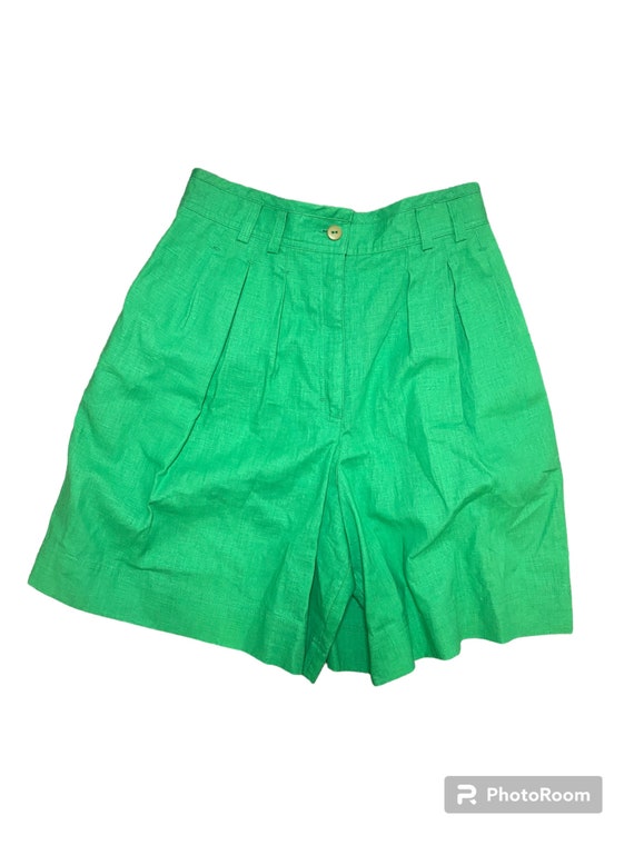 Vintage 80s Lime Green Shorts - image 1