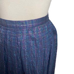 Jupe vintage des années 80 avec fil multicolore brillant