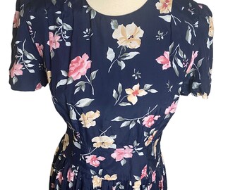 Vintage 80s Floral Dress