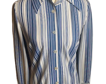 Vintage 70s Striped Button Down Shirt