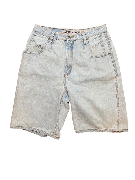vintage 80s light wash mom jean shorts