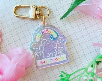 Sad Frog  | Mini Rainbow Acrylic Charm | 1.5 inch