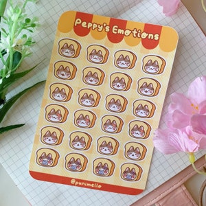 Emotions de Peppy | Feuilles d'autocollants en vinyle mat