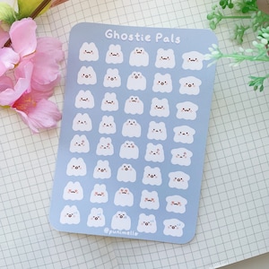 Ghostie Pals / Original Deco Emotes / Hoja de pegatinas de vinilo mate